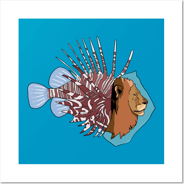 lion-fish Wall Art by Ashfosaurus